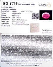 5.39 Ratti Natural Mozambique Ruby with Govt. Lab Certificate-12210